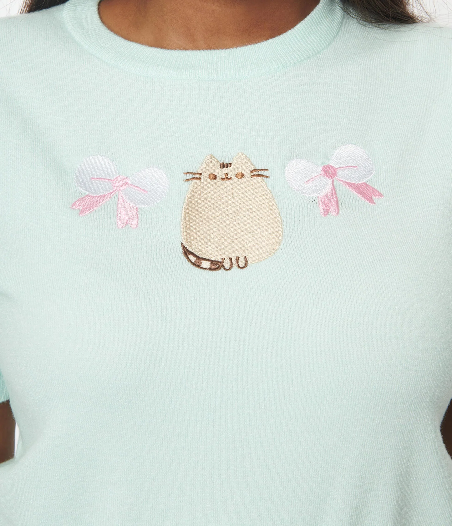 PUSHEEN X UNIQUE VINTAGE PUSHEEN MINT RIB KNIT SWEATER