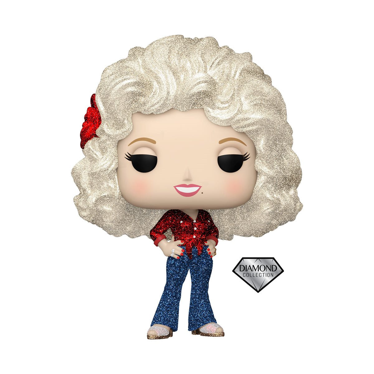 DOLLY PARTON '77 TOUR DIAMOND GLITTER FUNKO POP! VINYL FIGURE #351 - ENTERTAINMENT EARTH EXCLUSIVE