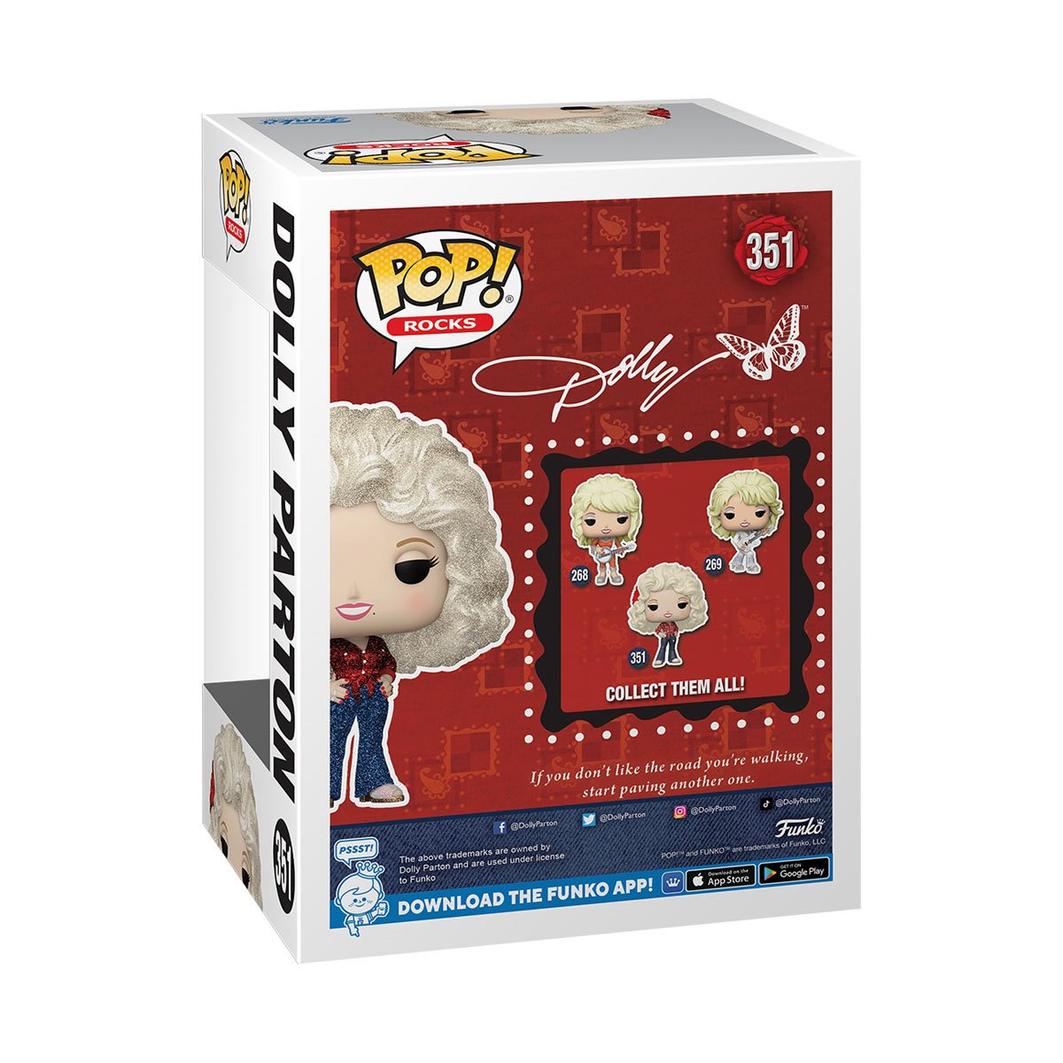 DOLLY PARTON '77 TOUR DIAMOND GLITTER FUNKO POP! VINYL FIGURE #351 - ENTERTAINMENT EARTH EXCLUSIVE