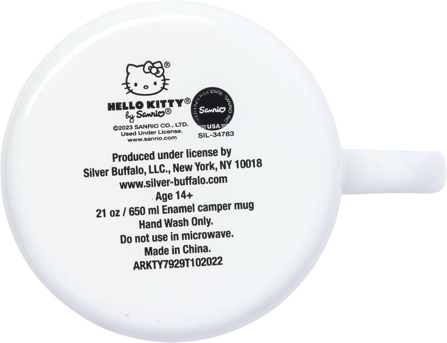 HELLO KITTY SUMMER TROPICAL 21OZ ENAMEL CAMPER MUG