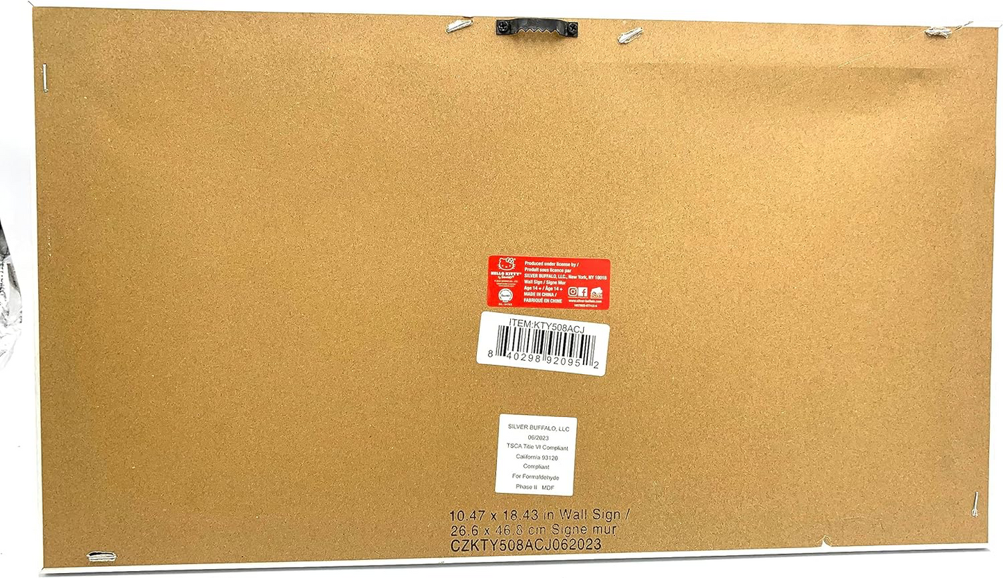 HELLO KITTY KAIJU GEL COAT 10"X18" FRAMED MDF WALL ART