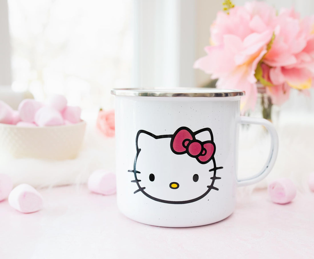 HELLO KITTY HELLO WAX RESIST 20OZ CERAMIC CAMPER MUG