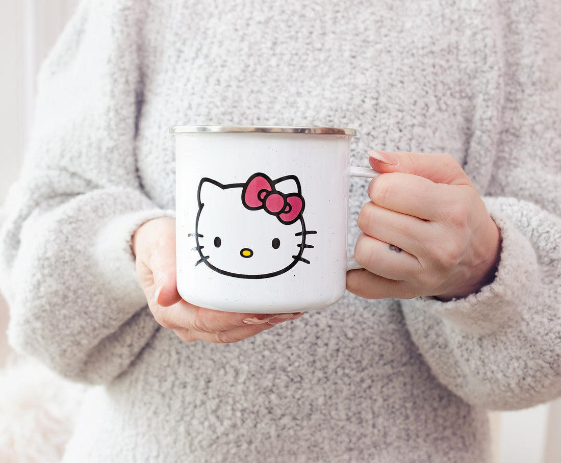 HELLO KITTY HELLO WAX RESIST 20OZ CERAMIC CAMPER MUG