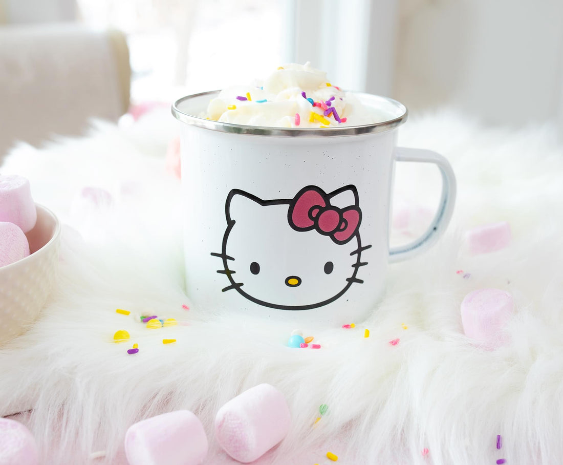 HELLO KITTY HELLO WAX RESIST 20OZ CERAMIC CAMPER MUG