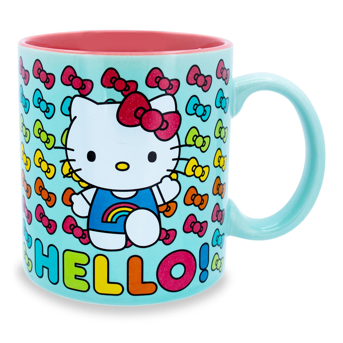 HELLO KITTY HELLO RAINBOWS 20OZ CERAMIC MUG