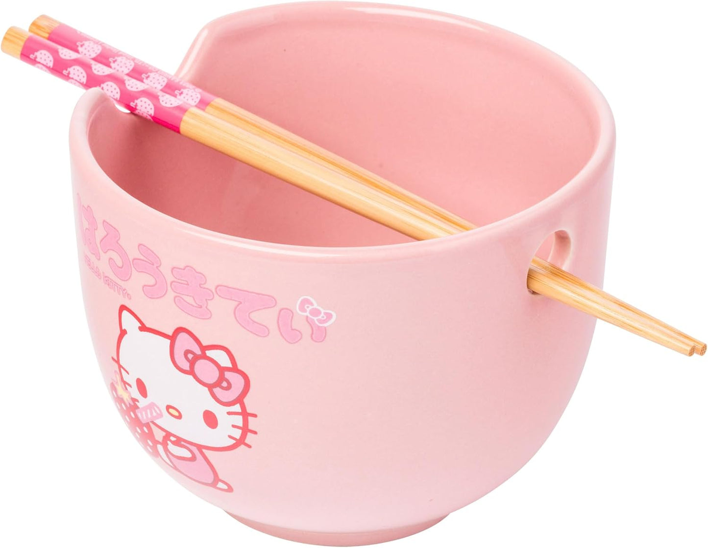 HELLO KITTY RAMEN BOWL WITH CHOPSTICKS
