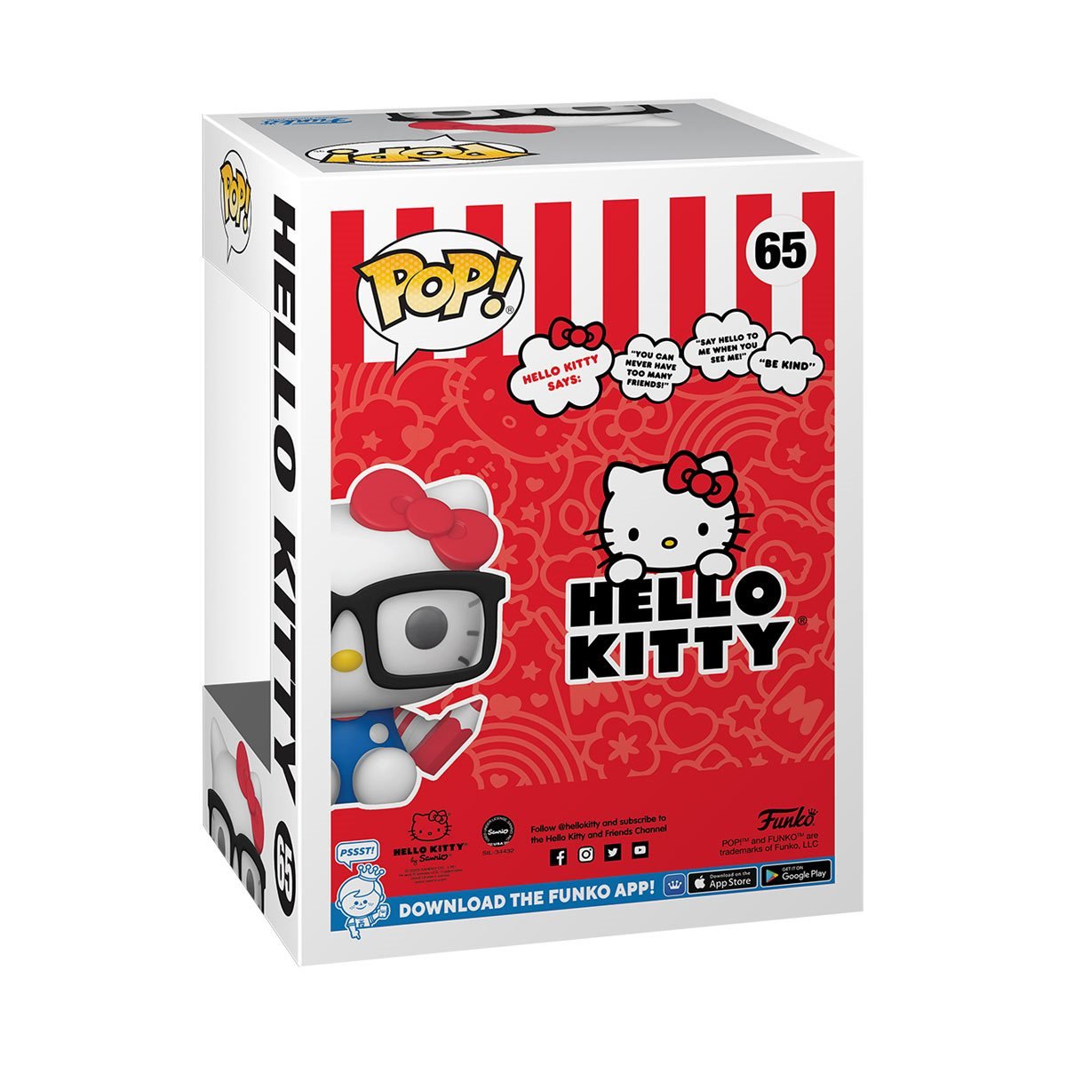 HELLO KITTY WITH GLASSES POP! VINYL FIGURE #65