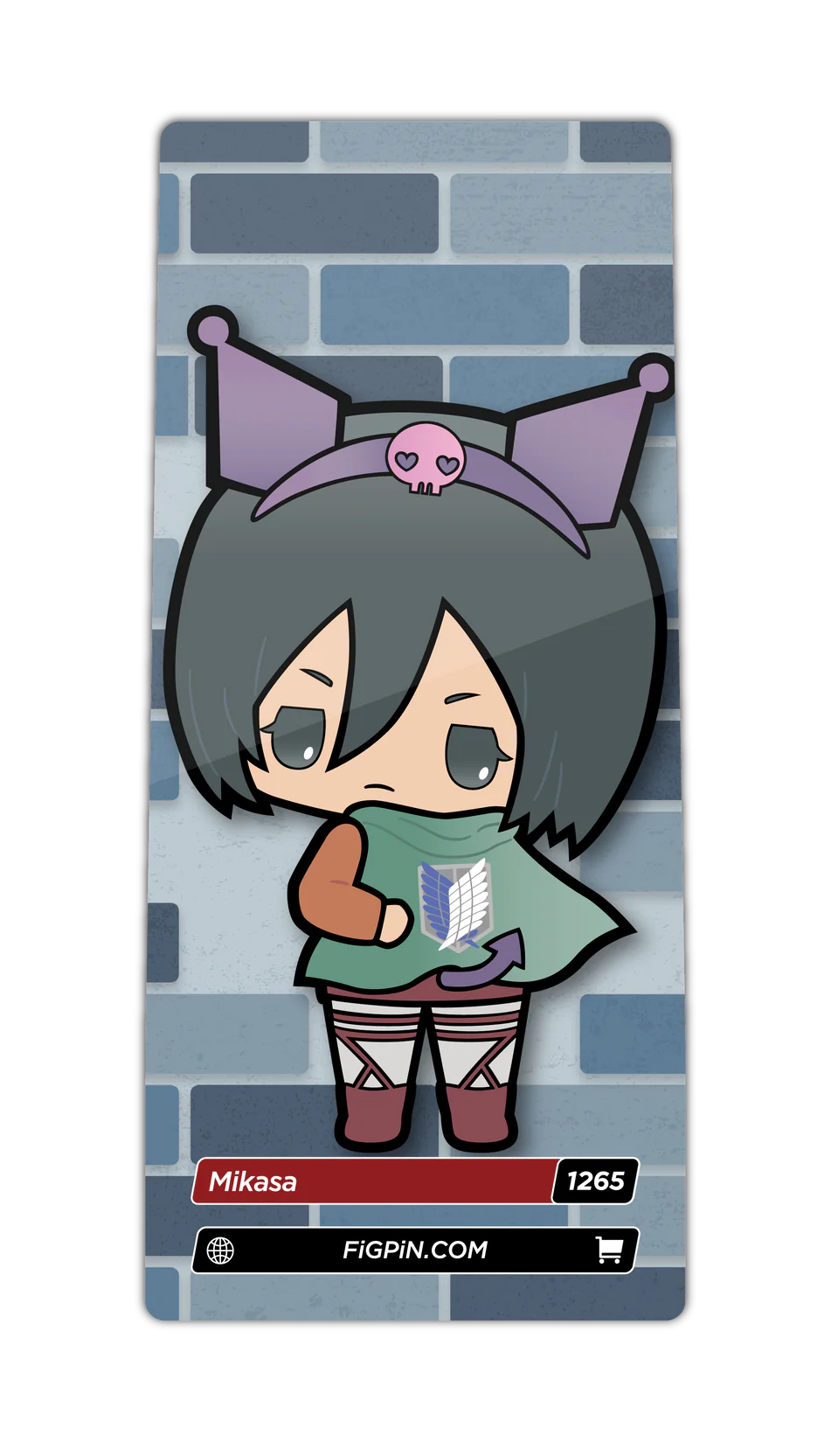 ATTACK ON TITAN X SANRIO-MIKASA (1265) FIGPIN