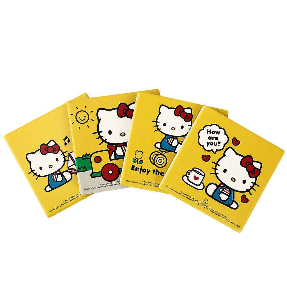 HELLO KITTY ENJOY THE LITTLE THINGS CERAMIC COASTERS SET OF 4