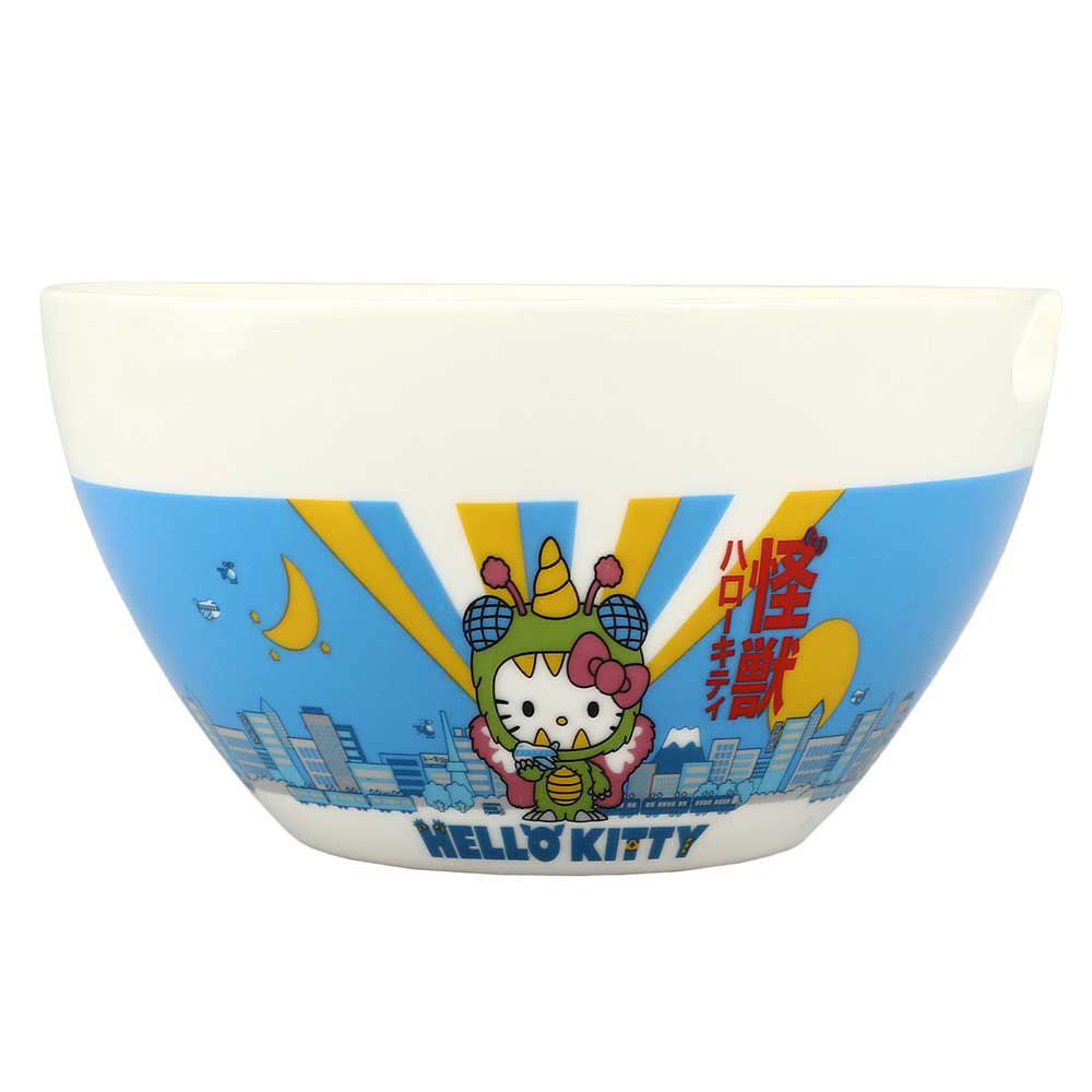 HELLO KITTY KAIJU CERAMIC RAMEN BOWL WITH CHOPSTICKS