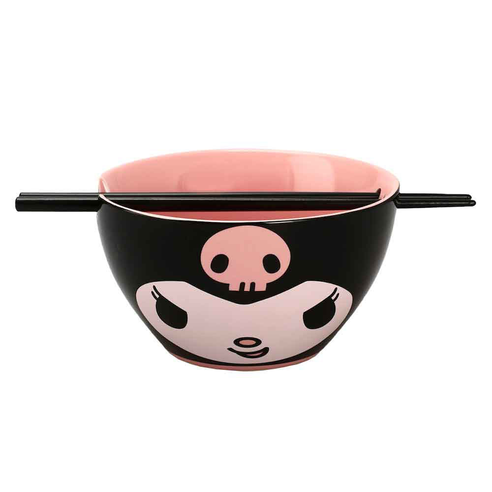 KUROMI CERAMIC RAMEN BOWL WITH CHOPSTICKS