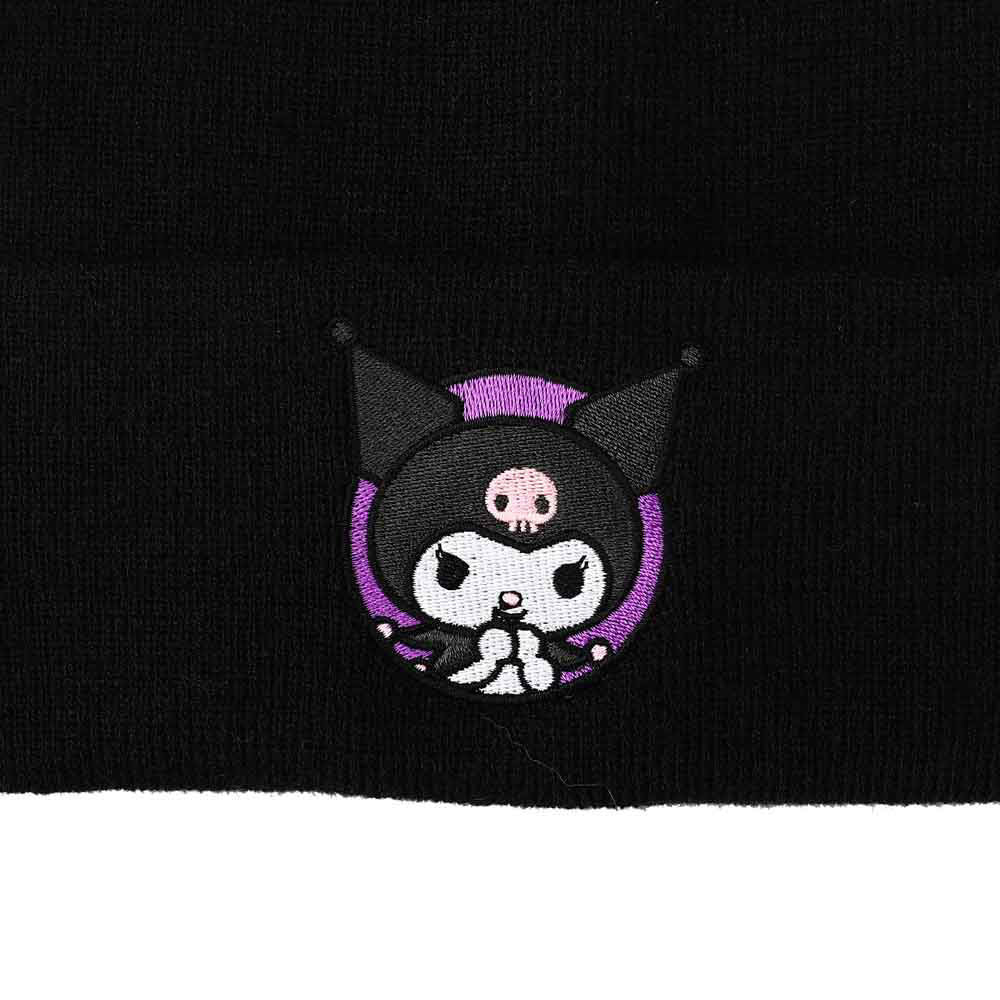 KUROMI EMBROIDERED CUFFED BEANIE