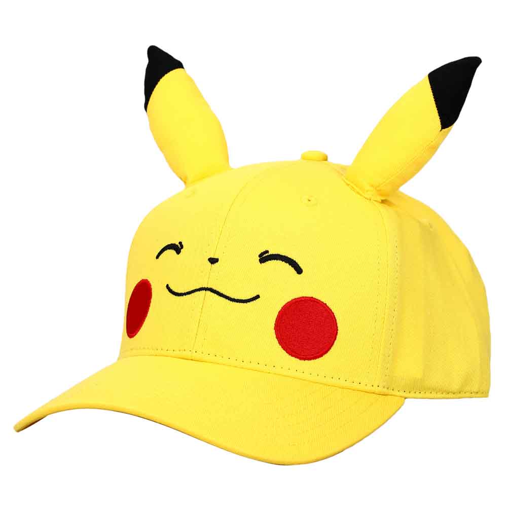 POKEMON PIKACHU 3D COSPLAY PRE-CURVED BILL SNAPBACK