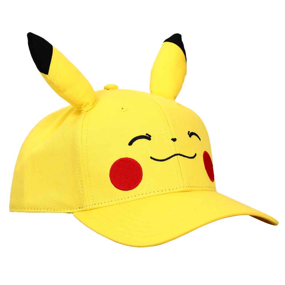 POKEMON PIKACHU 3D COSPLAY PRE-CURVED BILL SNAPBACK