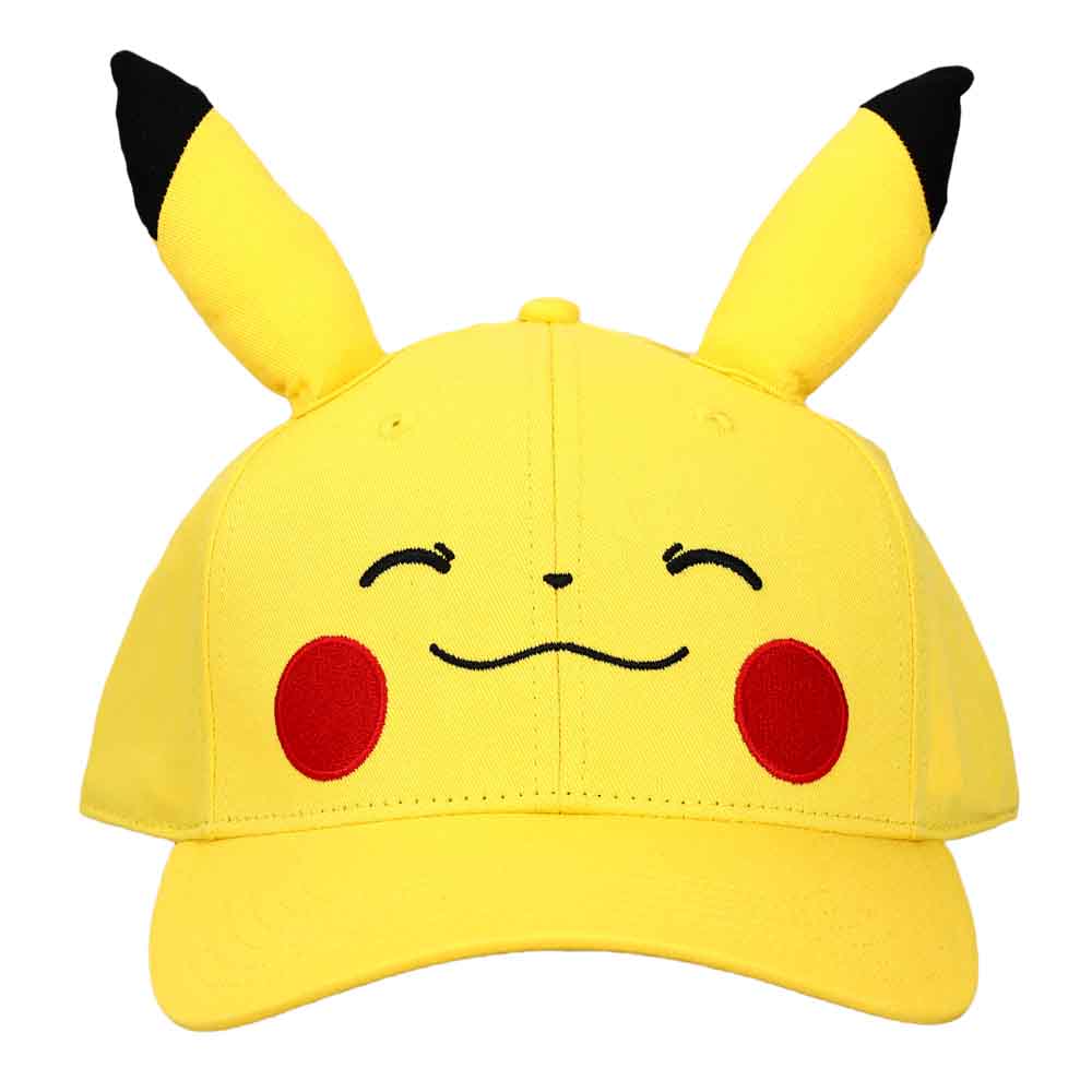 POKEMON PIKACHU 3D COSPLAY PRE-CURVED BILL SNAPBACK