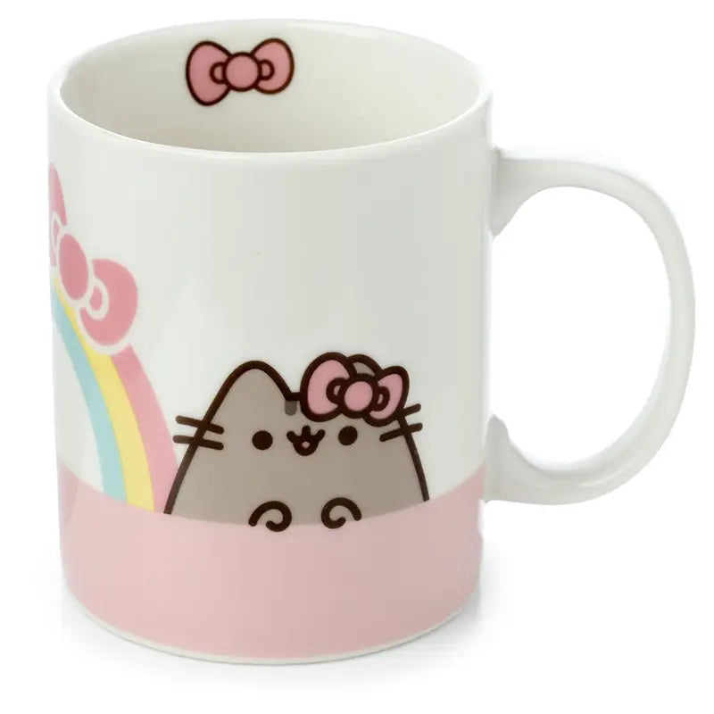 HELLO KITTY & PUSHEEN THE CAT PORCELAIN MUG