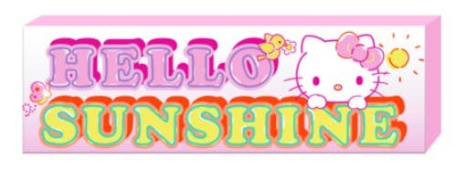 HELLO KITTY HELLO SUNSHINE WALL ART SIGN