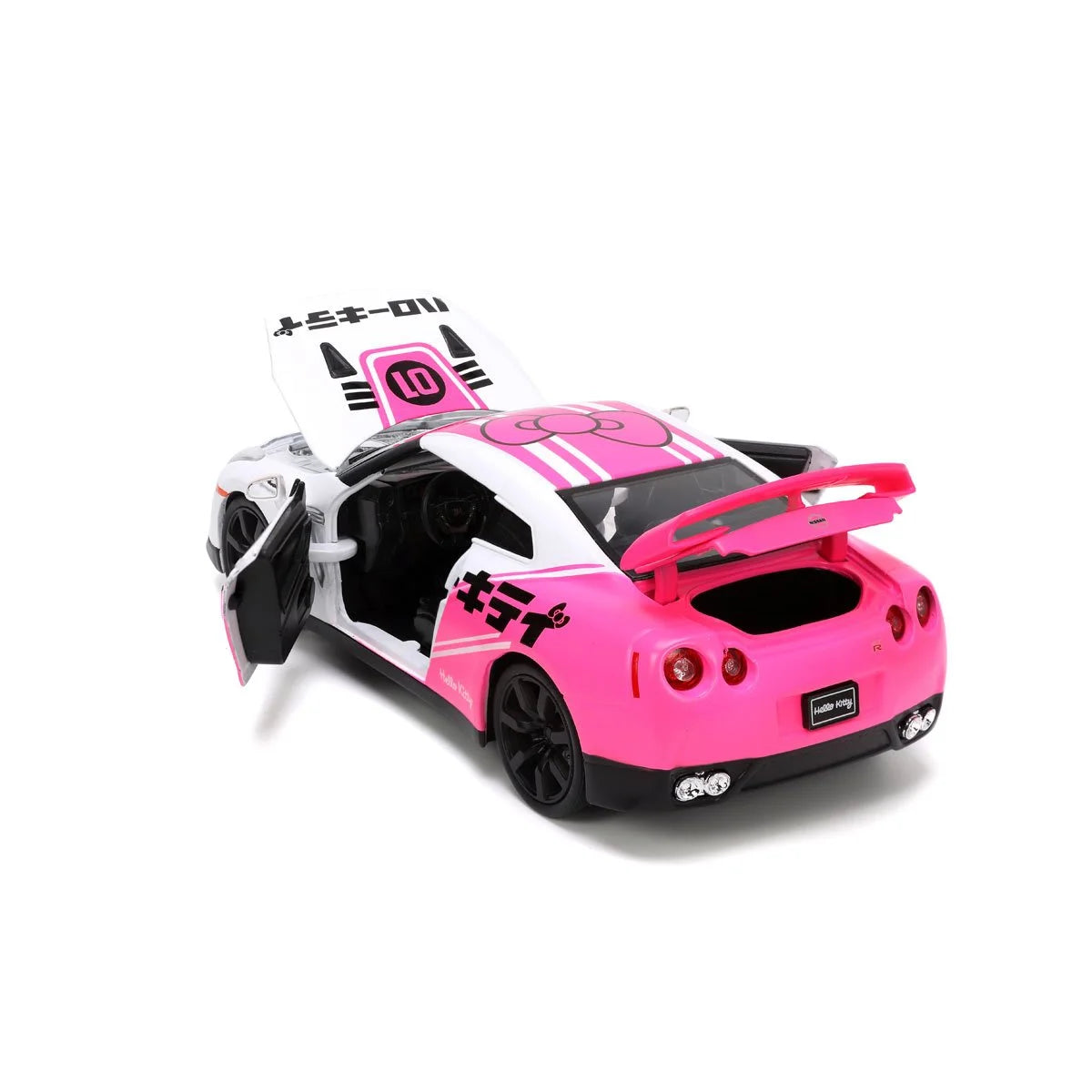 HELLO KITTY TOKYO SPEED 2009 NISSAN GT-R R35 1:24 SCALE DIE-CAST METAL VEHICLE WITH FIGURE
