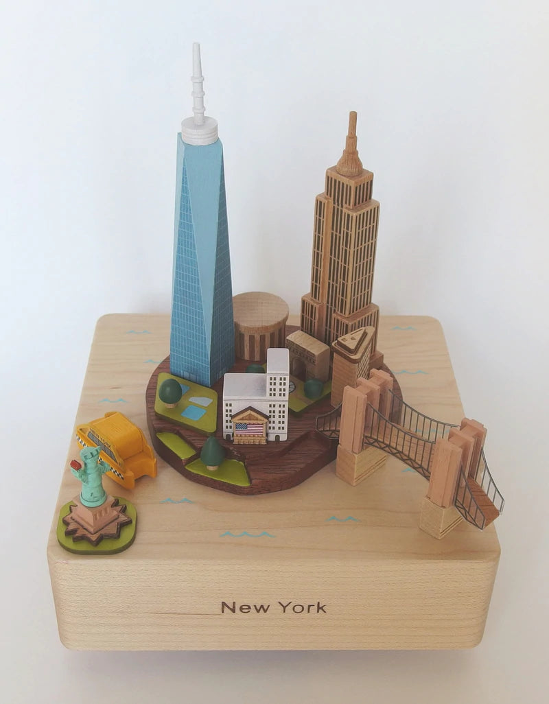 Downtown Manhattan | Wooden Music Box