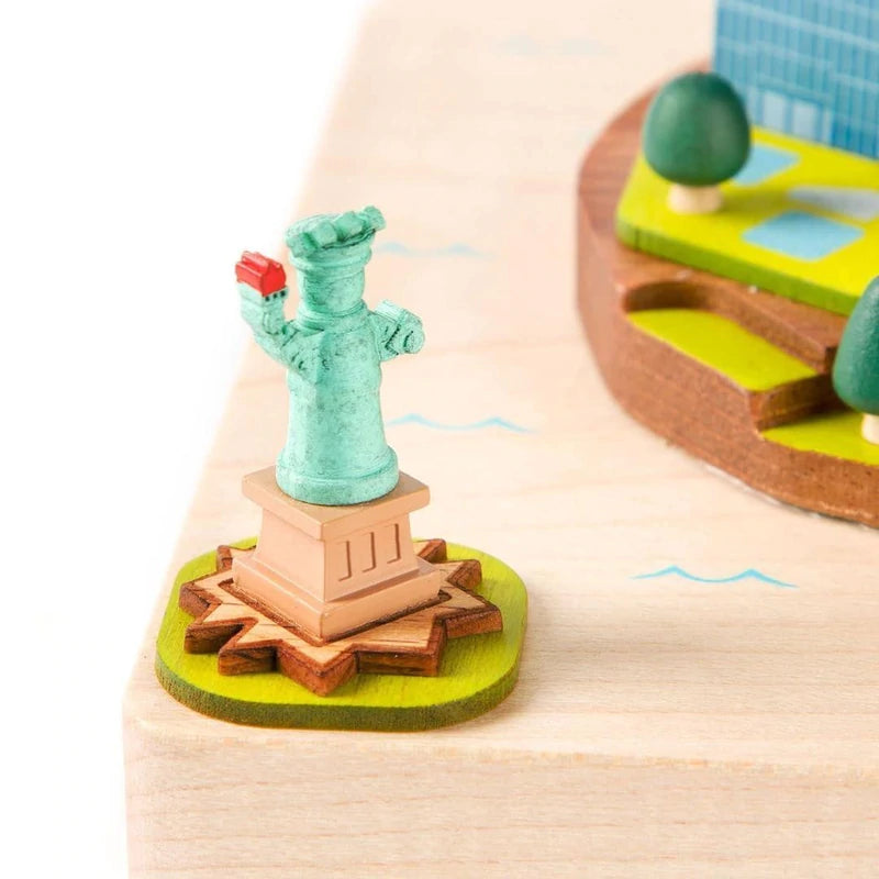 Downtown Manhattan | Wooden Music Box