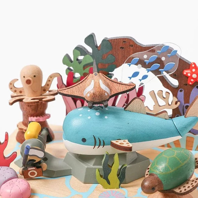 Whale Shark & Sea Friends | Wooden Music Box