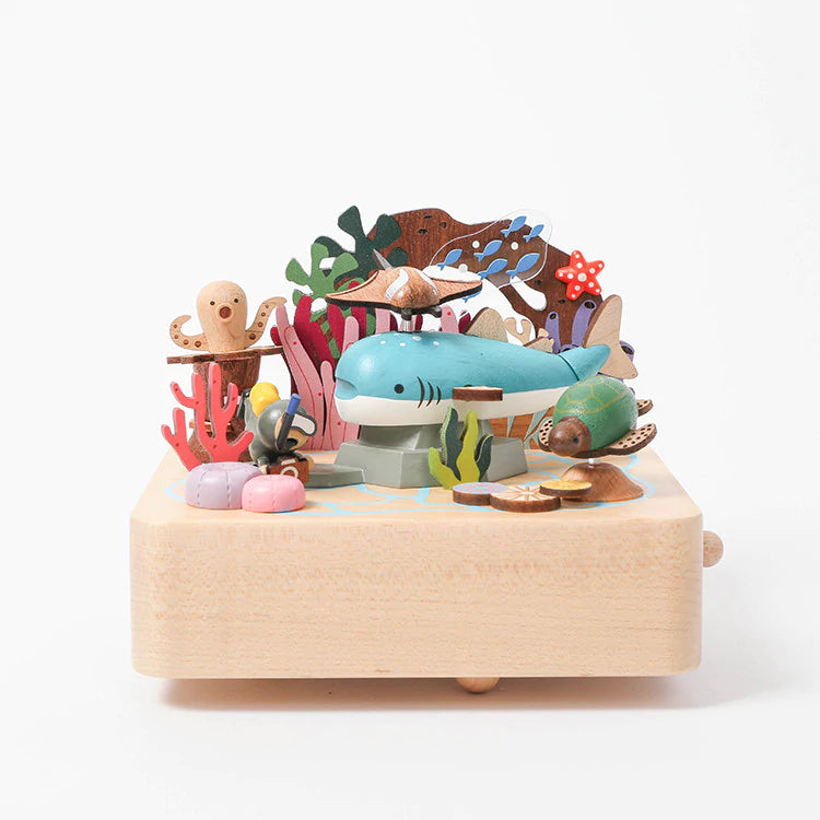 Whale Shark & Sea Friends | Wooden Music Box
