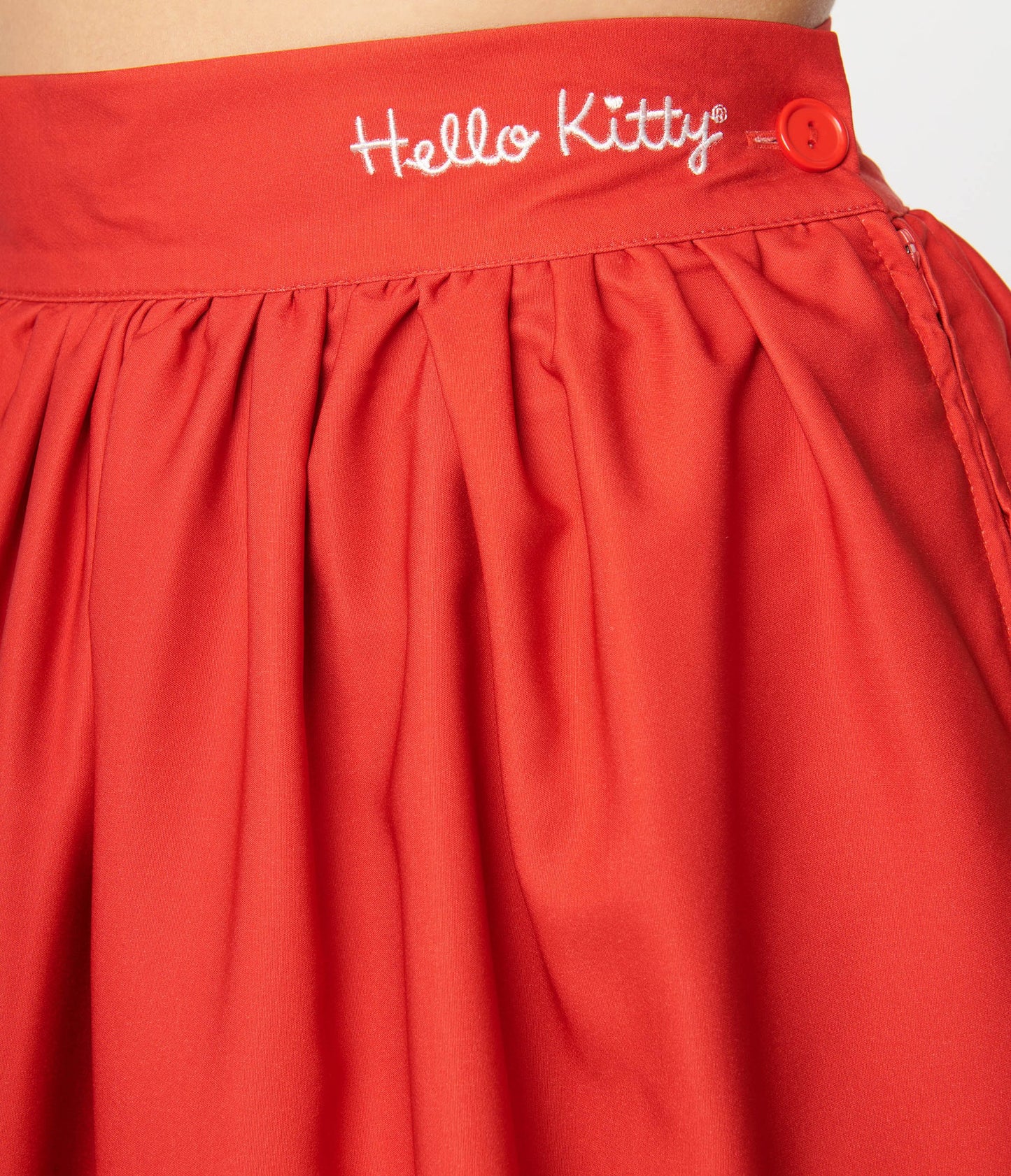 HELLO KITTY X SMAK PARLOUR SIZE RED BICYCLE BORDER PRINT MINI SKIRT