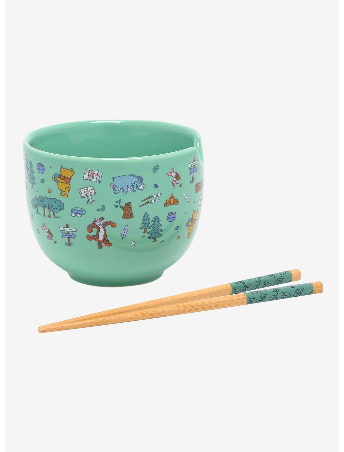 WINNIE THE POOH RAMEN BOWL WITH CHOPSTICKS