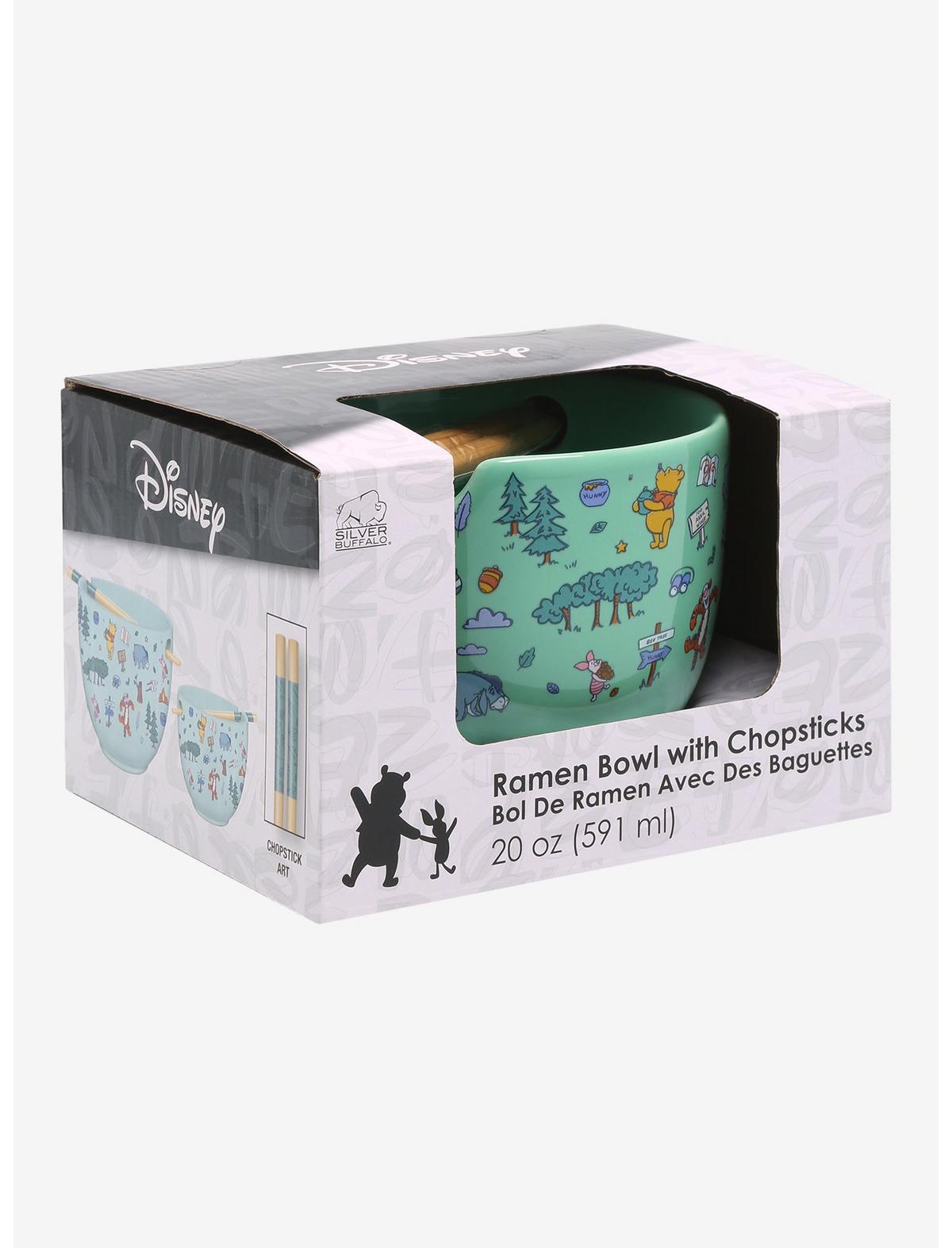 WINNIE THE POOH RAMEN BOWL WITH CHOPSTICKS