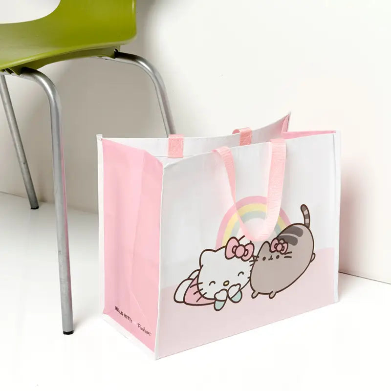 HELLO KITTY & PUSHEEN THE CAT RPET REUSABLE SHOPPING BAG