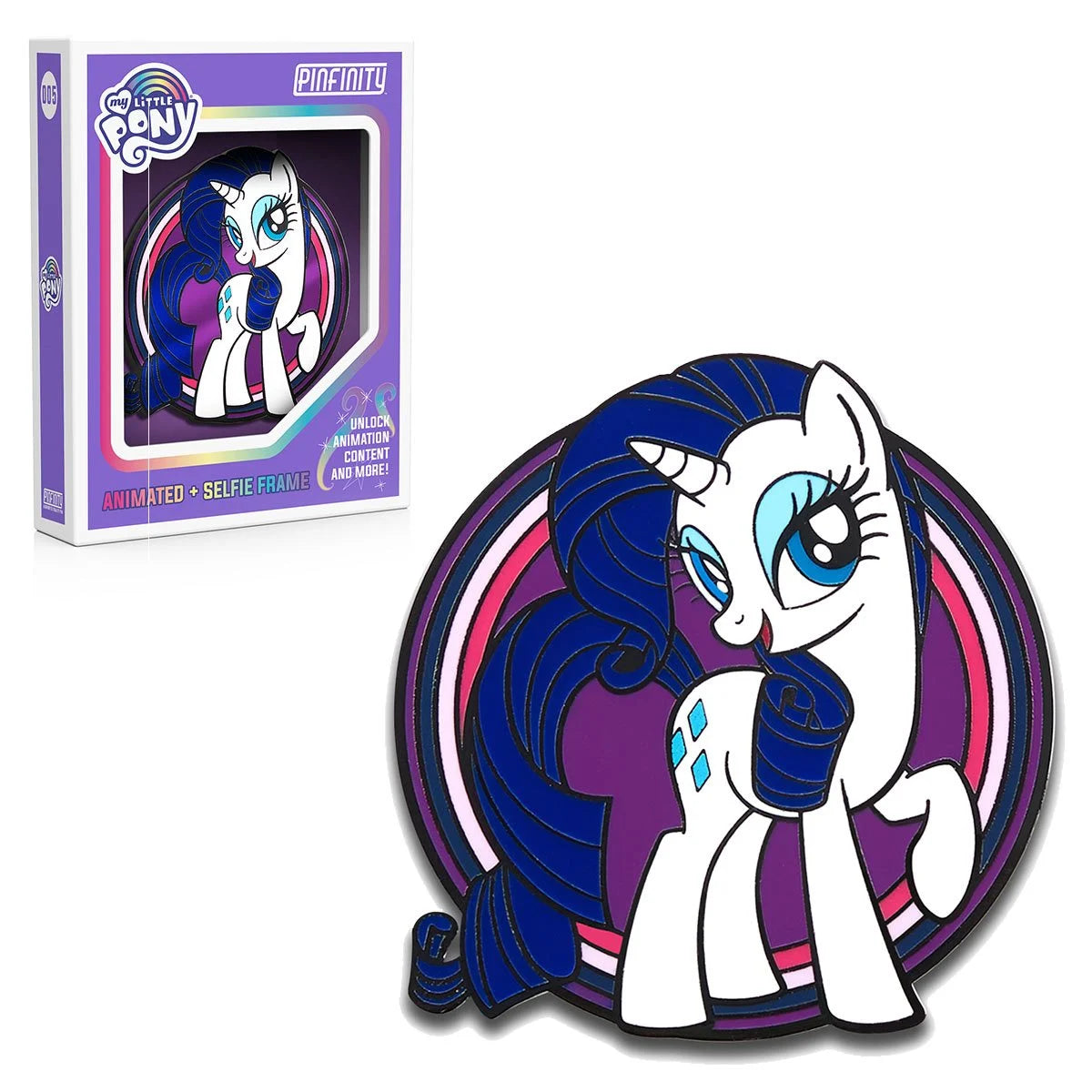 My Little Pony Rarity Augmented Reality Enamel Pin