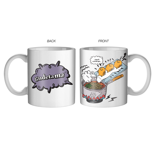 GUDETAMA DON'T WANNA GO 20OZ CERAMIC MUG