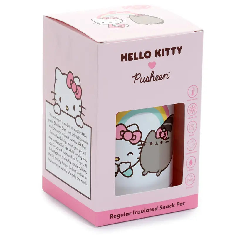 HELLO KITTY & PUSHEEN THE CAT INSULATED LUNCH THERMOS