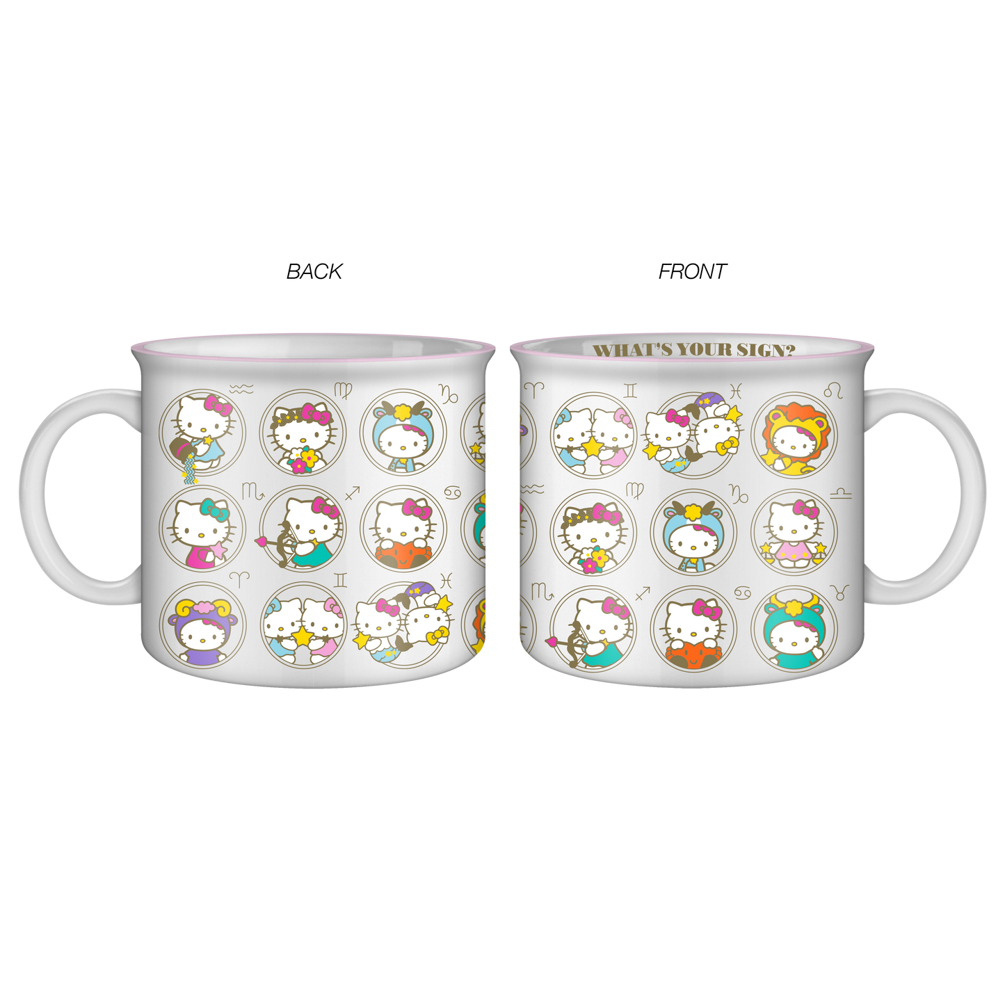 HELLO KITTY ZODIAC 20OZ CERAMIC CAMPER MUG