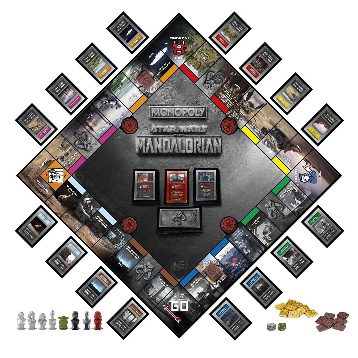 Star Wars The Mandalorian Monopoly Collector's Edition with Retro Remnant Stormtrooper Action Figure