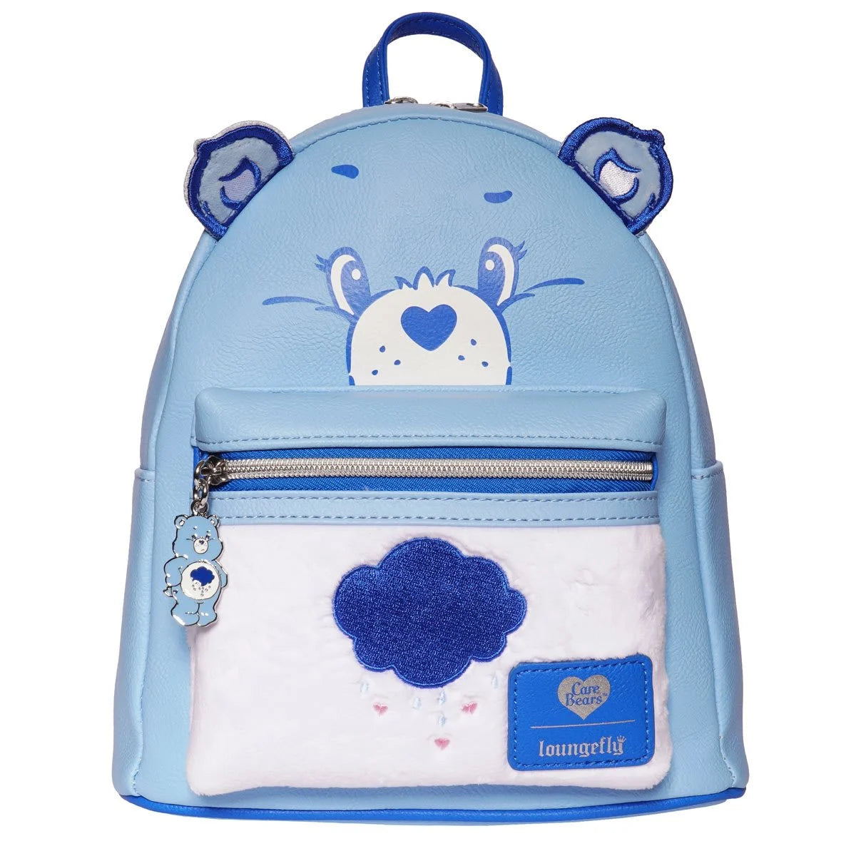 CARE BEARS GRUMPY BEAR FLOCKED MINI-BACKPACK - ENTERTAINMENT EARTH EXCLUSIVE