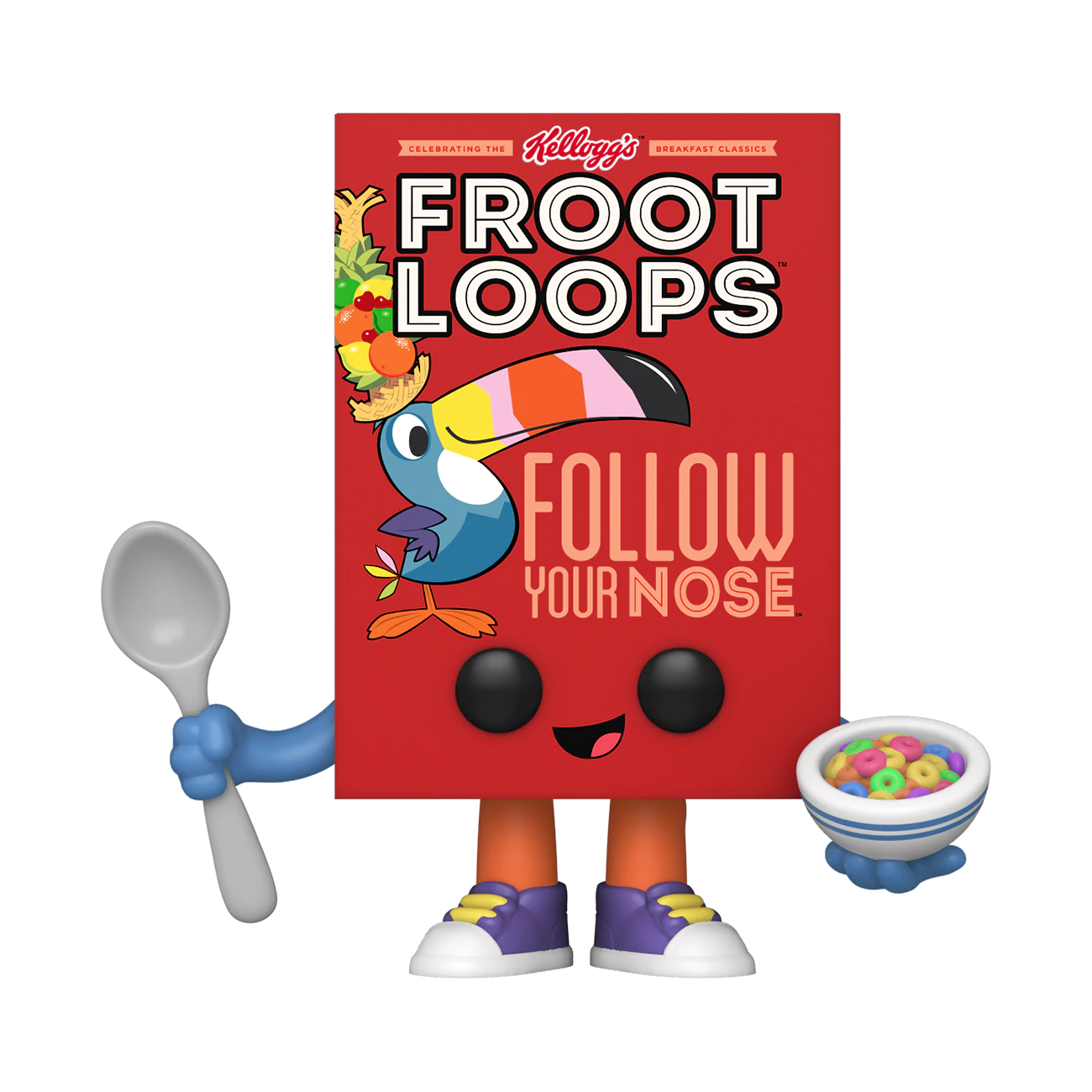 KELLOGGS - FROOT LOOPS CEREAL BOX POP FIGURE