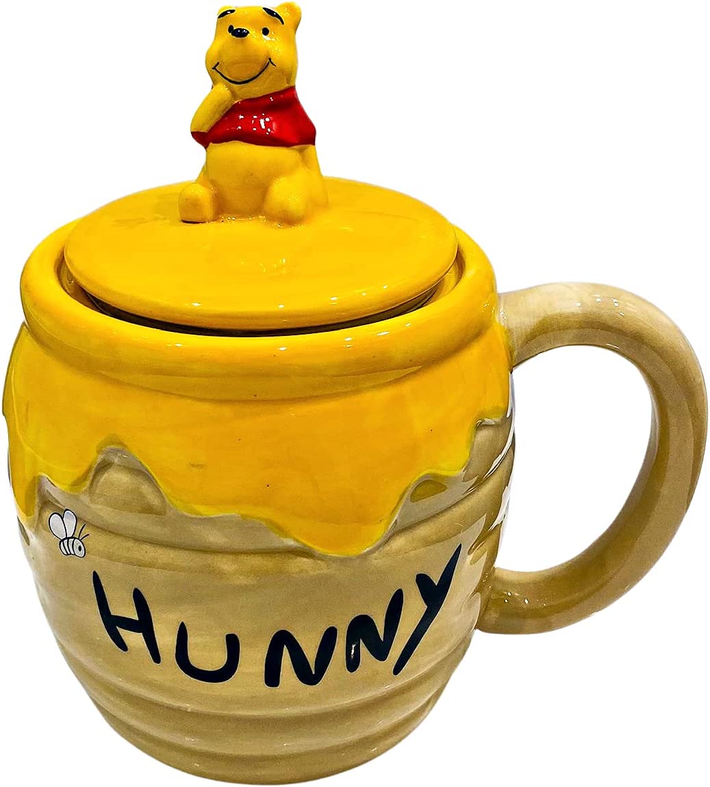 WINNIE THE POOH CERAMIC 3D SCULPTED MUG WITH LID