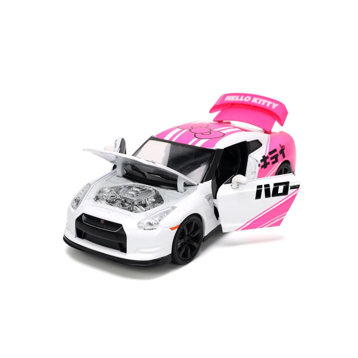 HELLO KITTY TOKYO SPEED 2009 NISSAN GT-R R35 1:24 SCALE DIE-CAST METAL VEHICLE WITH FIGURE