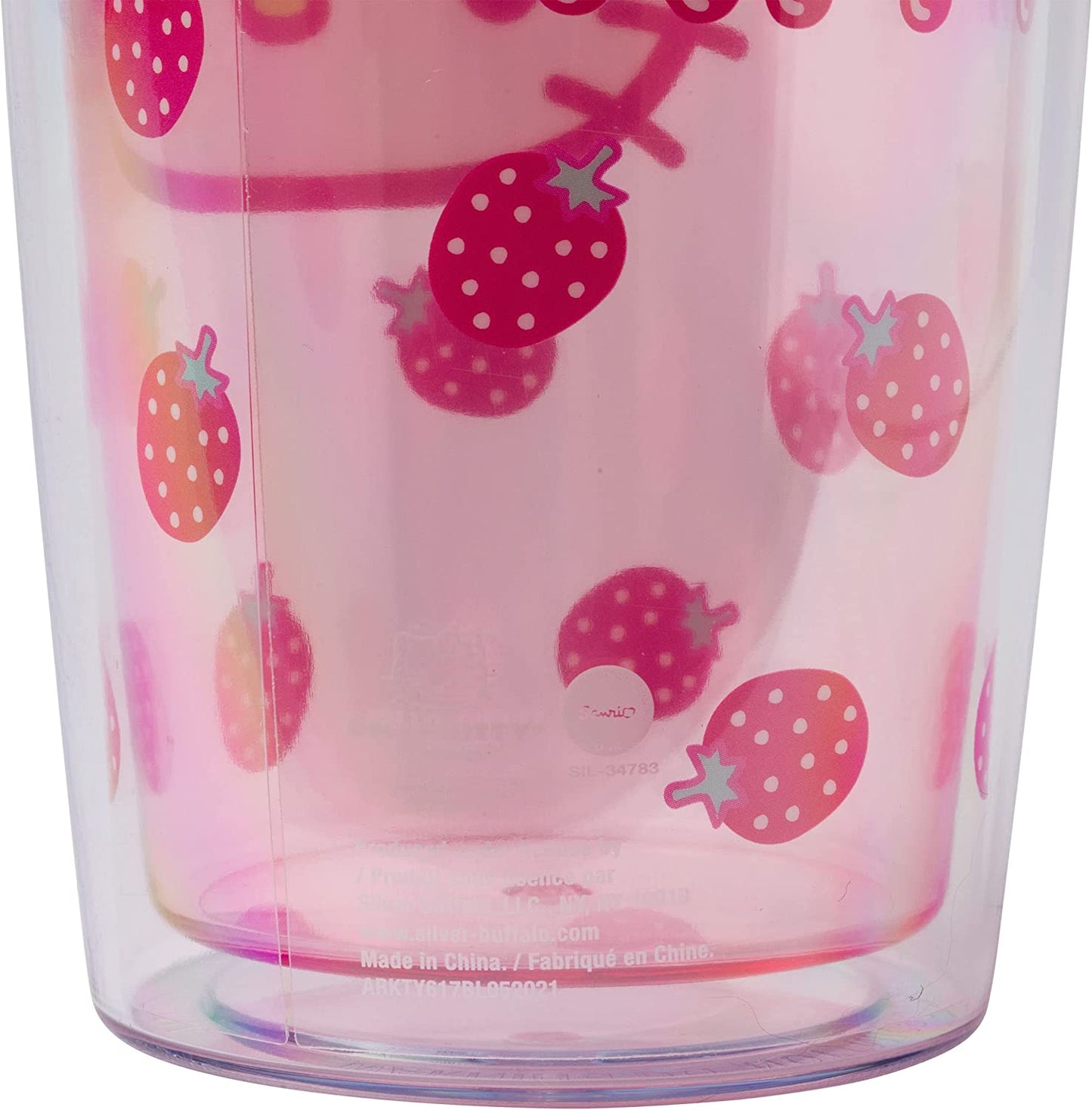 HELLO KITTY STRAWBERRY FACE 20OZ DOUBLE WALL TRAVEL TUMBLER