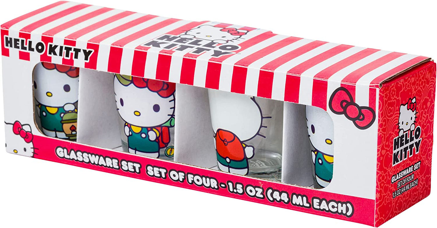 HELLO KITTY MINI GLASS SET OF 4