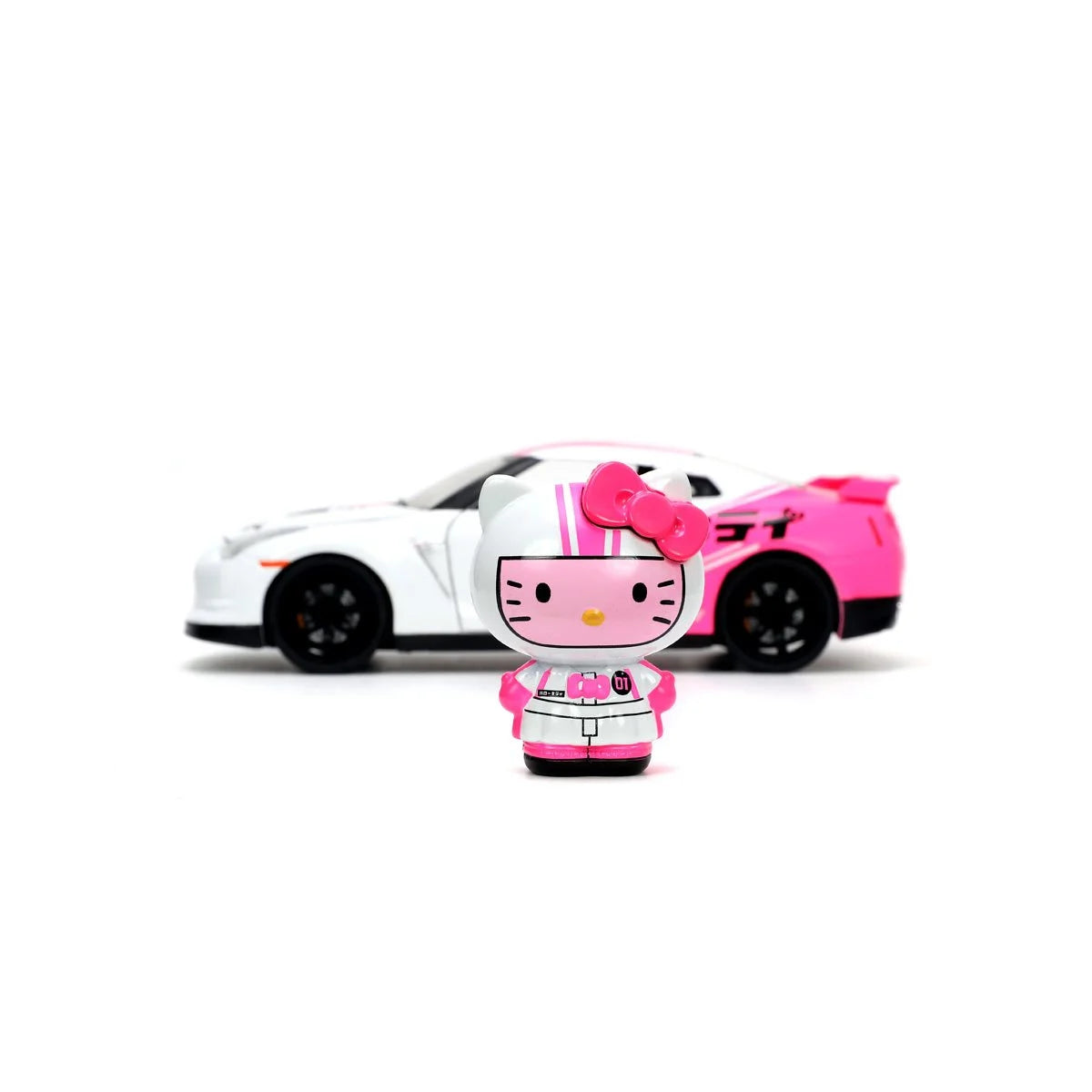 HELLO KITTY TOKYO SPEED 2009 NISSAN GT-R R35 1:24 SCALE DIE-CAST METAL VEHICLE WITH FIGURE