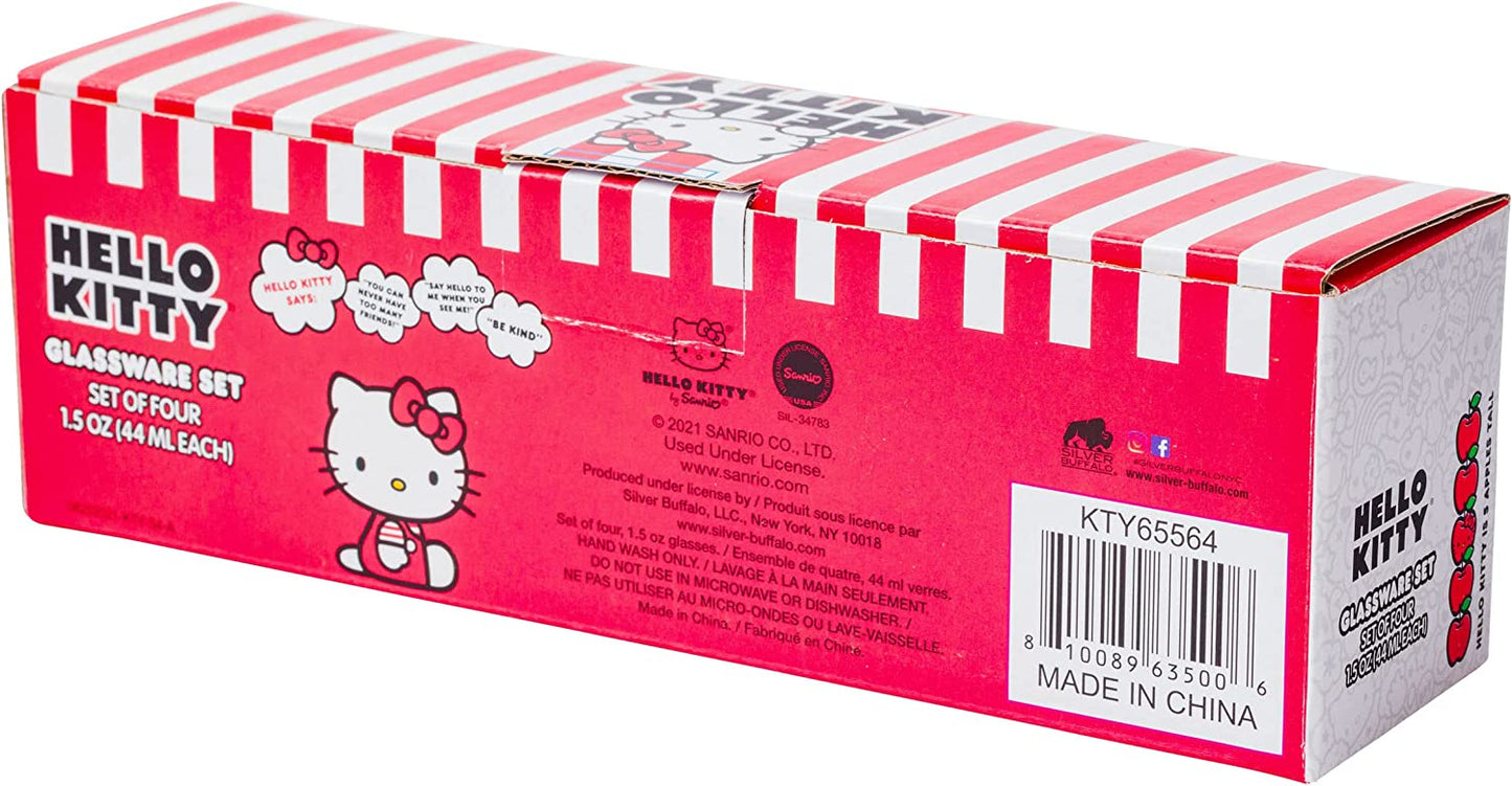 HELLO KITTY MINI GLASS SET OF 4