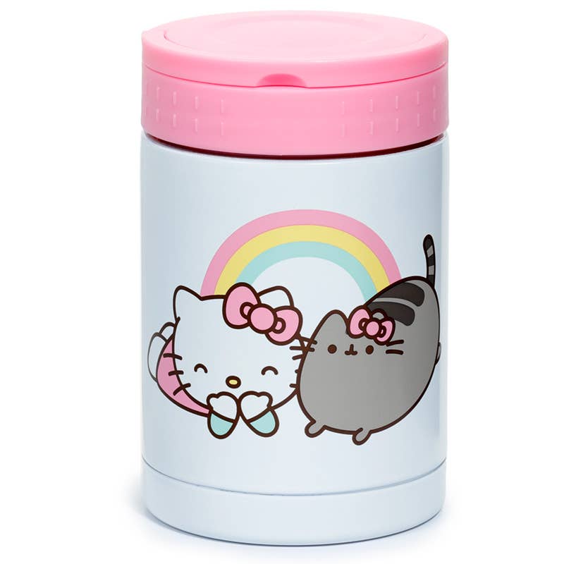 HELLO KITTY & PUSHEEN THE CAT INSULATED LUNCH THERMOS