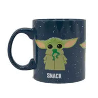 STAR WARS THE MANDALORIAN PROTECT, ATTACK, SNACK WRAP AROUND DESIGN CERAMIC MUG