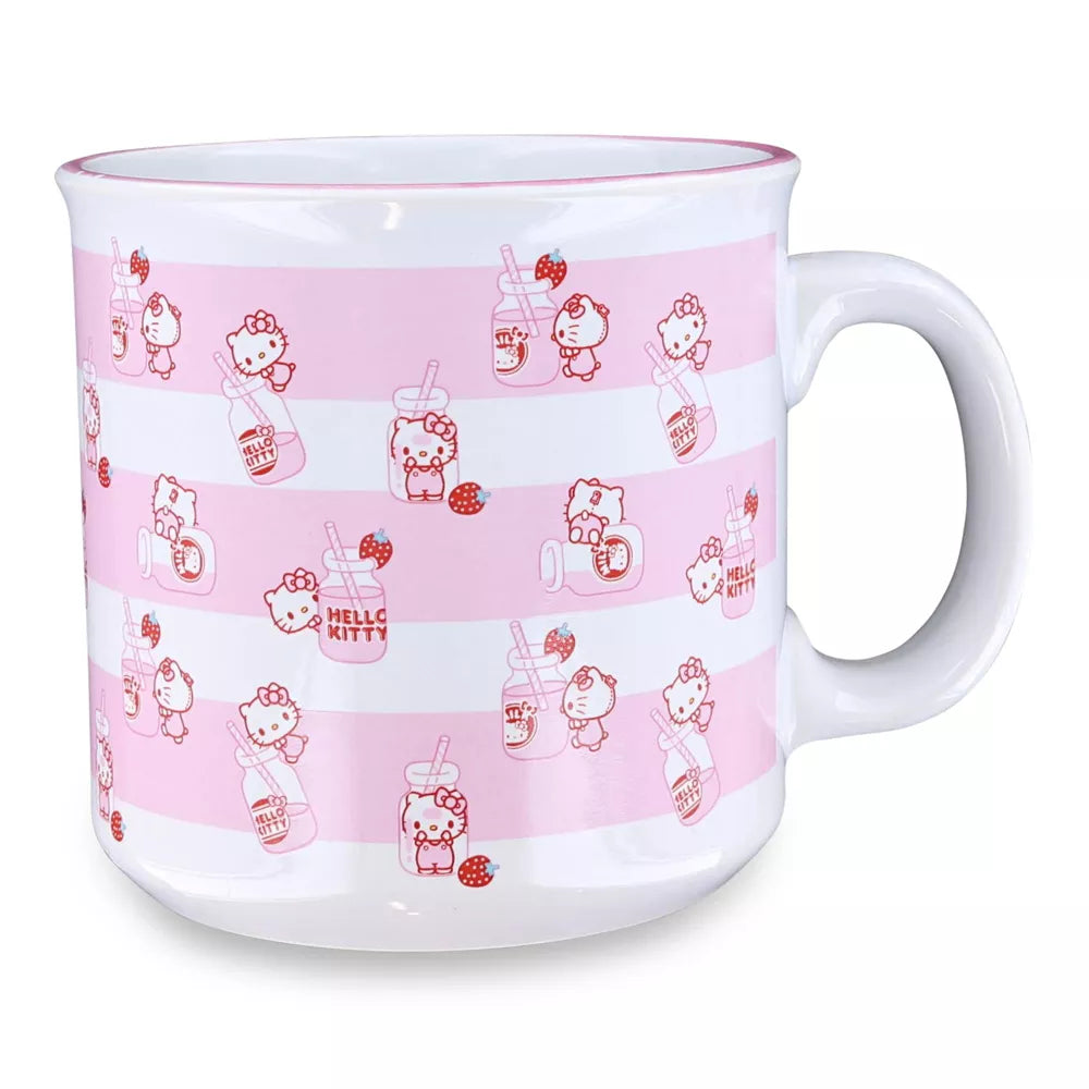 HELLO KITTY MILK BOTTLE TOSS 20OZ CERAMIC CAMPER MUG