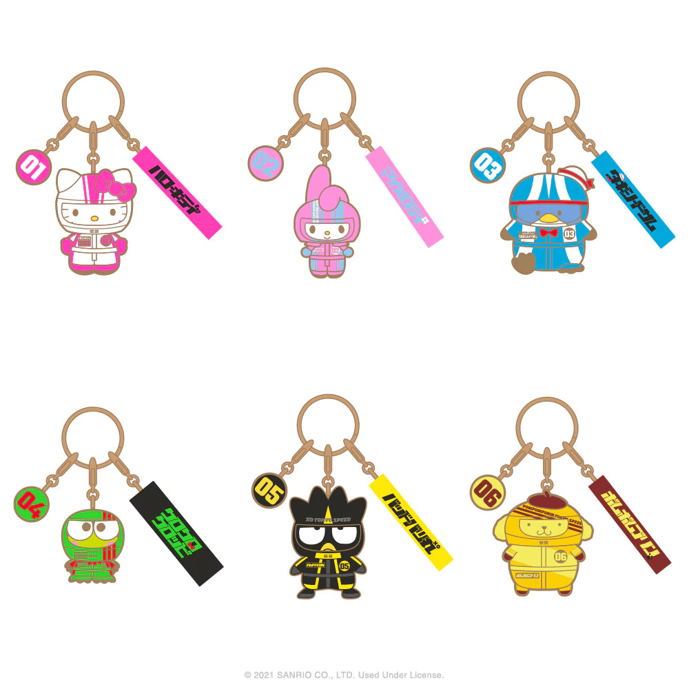 HELLO KITTY AND FRIENDS BLIND BAG TOKYO SPEED ENAMEL KEYCHAIN *BLIND BAG*