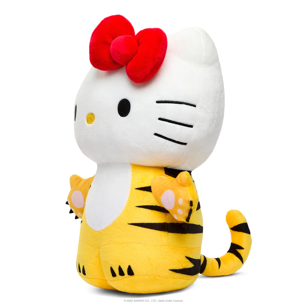 HELLO KITTY 13" TIGER MEDIUM PLUSH W/REMOVABLE JACKET - BLACK & CREAM