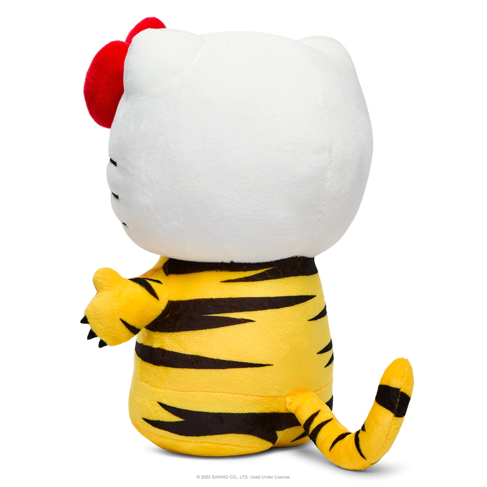 HELLO KITTY 13" TIGER MEDIUM PLUSH W/REMOVABLE JACKET - BLACK & CREAM