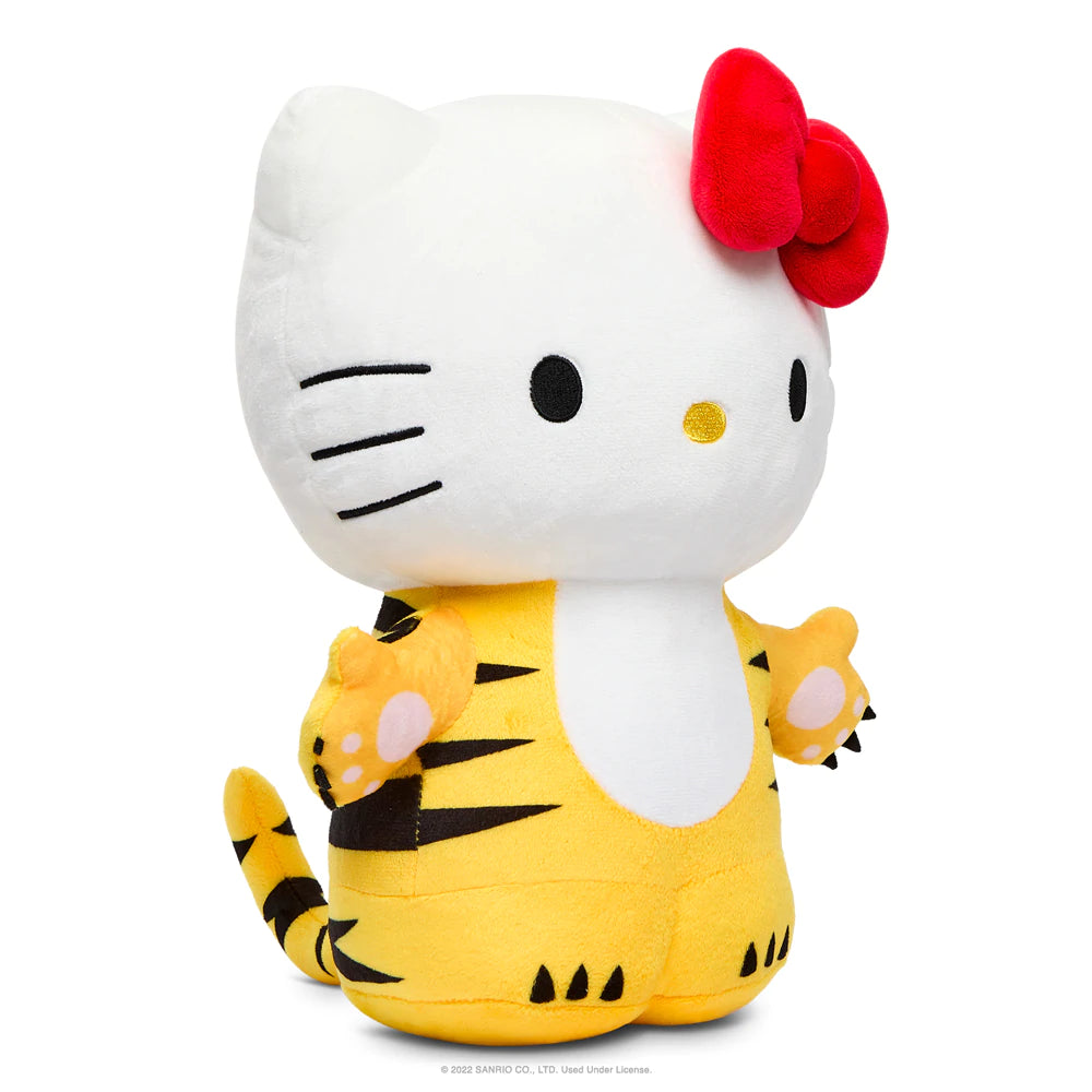 HELLO KITTY 13" TIGER MEDIUM PLUSH W/REMOVABLE JACKET - BLACK & CREAM